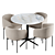 Elegant Bonnet Dining Table 3D model small image 2