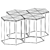 Hexagon Gold Metal End Table 3D model small image 4