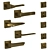 Elegant Olivari Door Handles Set 3D model small image 2