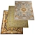 Elegant Louis XIV Inspired Rug 3D model small image 1