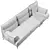 Elegant Three-Seater Sofa in FENDA's View 3D model small image 4