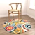Versatile Set of 6 Round Rugs 3D model small image 6