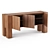 Sobro Walnut Wood Sideboard - Sleek and Spacious 3D model small image 2