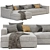 Elegant Verzelloni Holden Lounge Sofa 3D model small image 1
