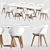 Elegant Dining Set: Libra Soft Chair & Avalon Table 3D model small image 1