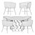 Modern MOMENTI LINTON Chair with Circuit Dining Table 3D model small image 3