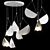 Sleek White Glider Pendant Light 3D model small image 2