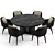 Elegant Minotti Dining Set 3D model small image 2