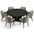 Elegant Minotti Dining Set 3D model small image 3