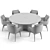 Elegant Minotti Dining Set 3D model small image 5