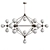 Sleek and Modern Modo Chandelier 3D model small image 1