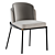 Elegant Fil Noir Dining Chair 3D model small image 1