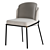 Elegant Fil Noir Dining Chair 3D model small image 2