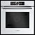 BOSCH 7-Piece Kitchen Appliances Set: Oven, Microwave, Induction Cooktop, Hood, Fridge 3D model small image 3