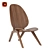 Sleek A-Frame Lounge Chair 3D model small image 10