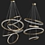 Elegant Lohja Ring Chandeliers 3D model small image 3