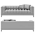 Eichholtz Sofa Ditmar: Classic Comfort in 3 Colors 3D model small image 7