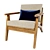 Title: Mid-Century Sanna Chair with Wooden Frame 3D model small image 1