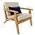 Title: Mid-Century Sanna Chair with Wooden Frame 3D model small image 2