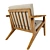 Title: Mid-Century Sanna Chair with Wooden Frame 3D model small image 5