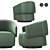 Luxurious Mariani Armchairs 3D model small image 3