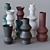 Modern Ceramic Totem Vases by West Elm 3D model small image 1