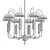 Vintage Brass Chandeliers: Hans Agne Jakobsson, Markaryd 3D model small image 2