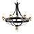 Elegant Red Gold Chandelier 3D model small image 1