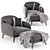 KARIN Armchair: Sleek and Stylish Seating 3D model small image 1