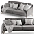 Luxury KARIN Sofa 3D model small image 2