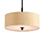 Cream Drum Pendant Light 3D model small image 1