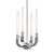 Elegant Flute Chandelier: Kuzco Lighting 3D model small image 1