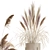 Vintage White Reed Bouquet 3D model small image 4