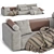 Elegant Westside 3-Seat Modular Sofa 3D model small image 4