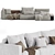 Elegant Westside 3-Seat Modular Sofa 3D model small image 6