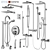 Grohe and IDEAL Standard Shower Set 143: Stylish Faucets and Shower Systems 3D model small image 1