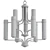 Elegant Milan Chandelier in Rubbed Bronze 3D model small image 2