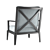 Leon Outdoor Armchair: Stylish Aluminum Design with Gray Cushions 3D model small image 2