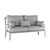 Elegant Aluminum Loveseat: Leon 3D model small image 3