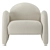 Modern X-Form Accent Armchair 3D model small image 1