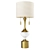 Elegant Vintage Gold Glass Lamp 3D model small image 1