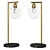 Elegant Gold Marble Task Lamp 3D model small image 1