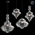 Geometric Glass Pendant Light 3D model small image 4