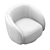 EICHHOLTZ BRICE Swivel Armchair | Cream Boucle 3D model small image 1