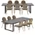 Elegant Remington Dining Set: Luxurious Design, Perfect Dimensions 3D model small image 1