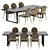 Elegant Remington Dining Set: Luxurious Design, Perfect Dimensions 3D model small image 6