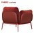 Sleek BROOKLYN Armchair by AMURA 3D model small image 4