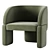 Lazybones Lounge Chair: Ultimate Comfort in Minimal Design 3D model small image 1