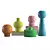 Colorful Glass Vases: Pink, Brown, Orange, Sky Blue, Green 3D model small image 1