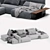 Modern Westside Sofa by Poliform 3D model small image 7